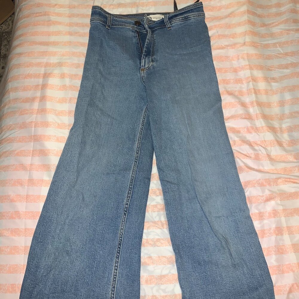 Zara Marine High Waist Straight Jean